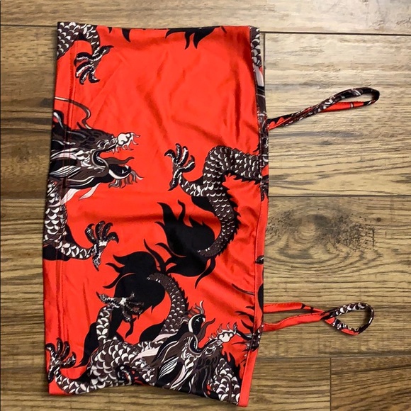 Dragon crop and skirt set - Picture 3 of 4